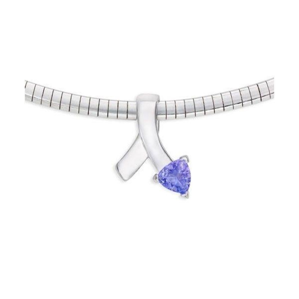 Safi Kilima Tanzanite Slide-Omega Chain Necklace